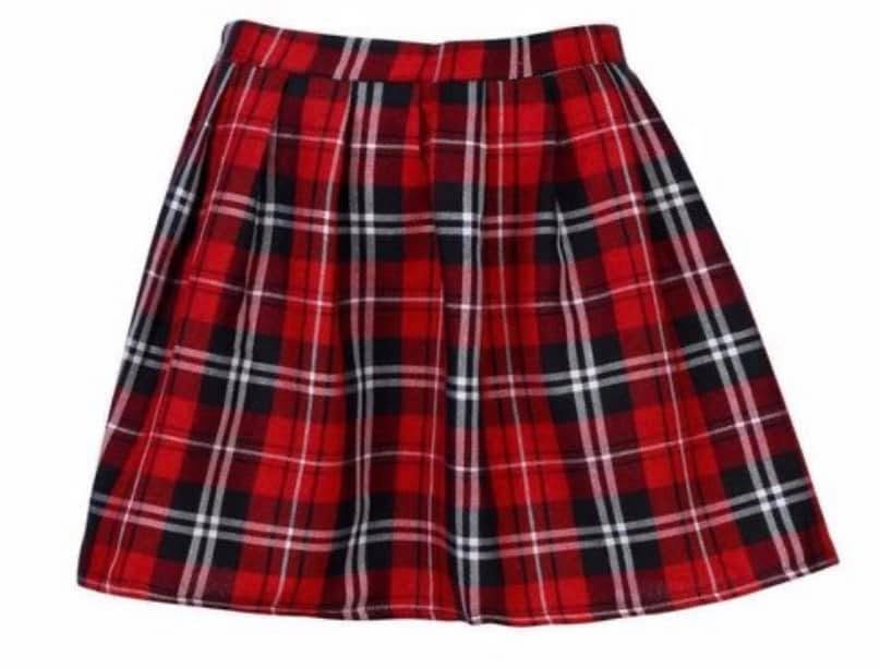 Red Plaid Skirt